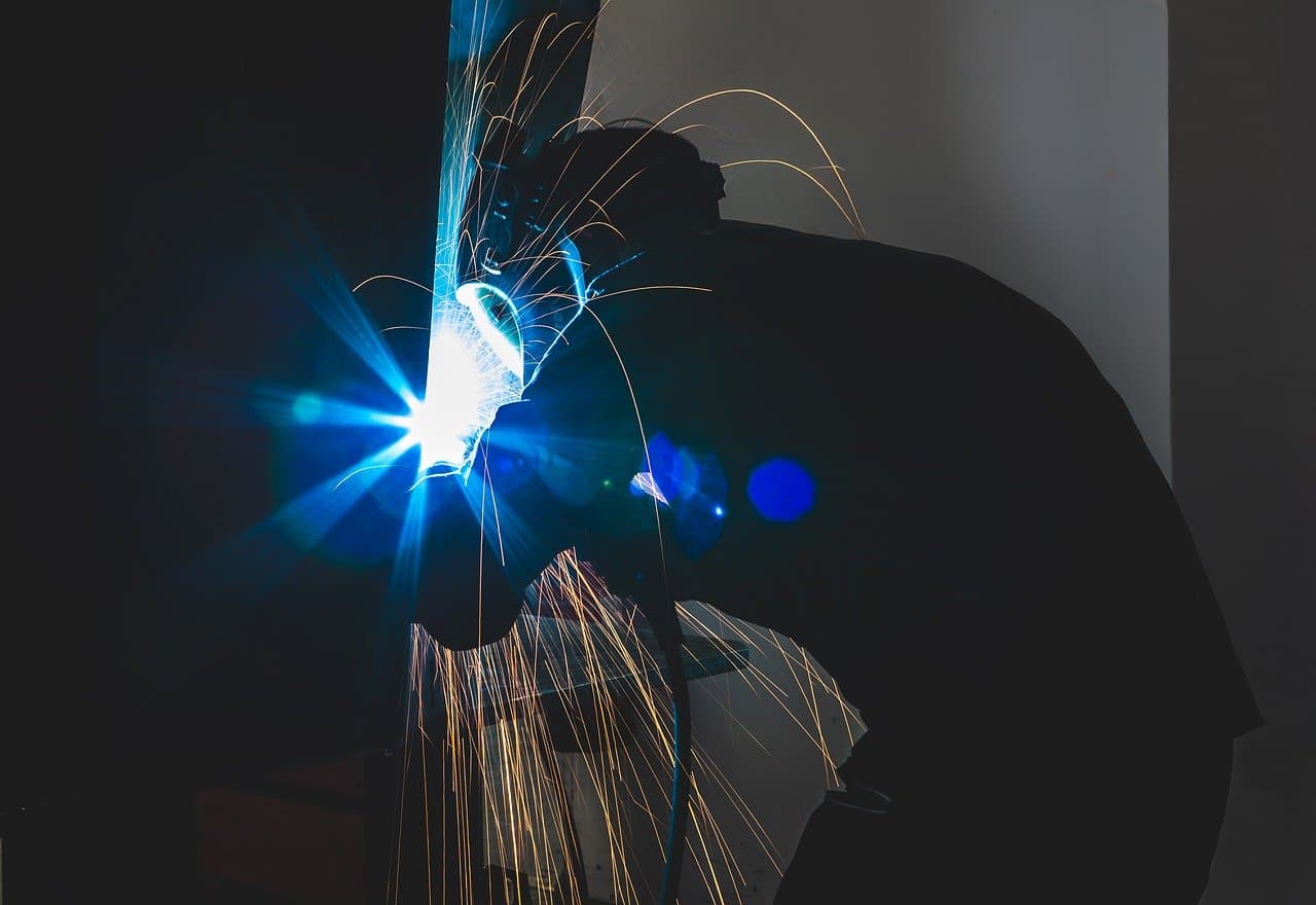 Real fabrication and welding work on a shop floor